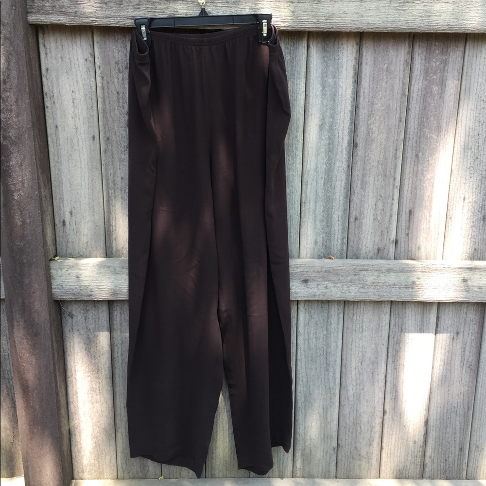 Eileen Fisher 100% silk pants.